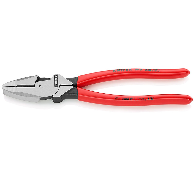 Плоскогубцы электромонтажные Knipex Lineman's KN-0901240, 240 мм, фосфатированные, обливные ручки в Муроме
