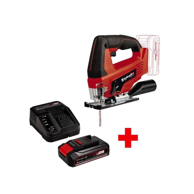 Лобзик аккумуляторный Einhell PXC TC-JS 18 Li 4321209SET, 70мм, Quick, маятник + 1 акк. PXC 2.5Ач 18В + ЗУ 3А в Угличе