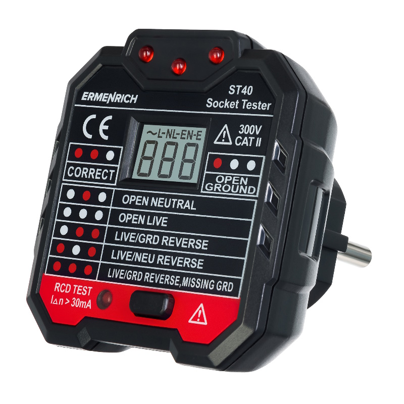 Тестер розеток Ermenrich Zing ST40 82963 1012₽