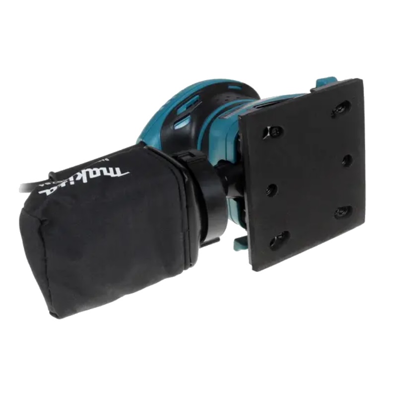 Вибрационная шлифовальная машина Makita BO4556, 200 Вт, 112х102 мм, с пылесборником и комплектом наждачной бумаги в Твери