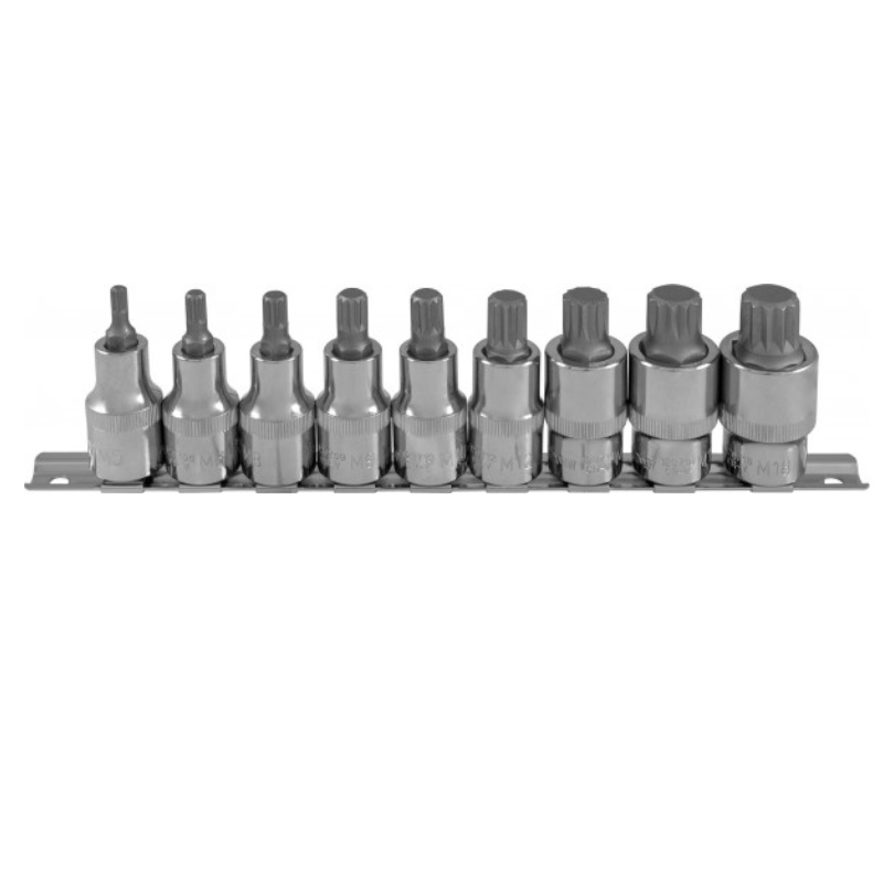 Набор торцевых вставок Ombra SPLINE 912779, М5-М18; 1/2", 9 шт.  в Твери