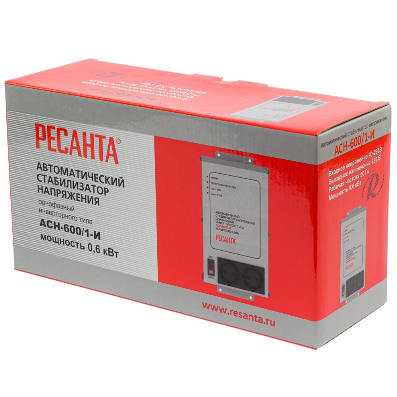 Стабилизатор напряжения Ресанта АСН-600/1-И 63/6/36 (инверторного типа) в Череповце