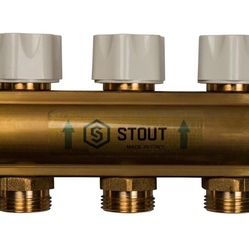 Распределительный коллектор с расходомерами Stout SMB 0473 000005, 5 выходов в Иваново
