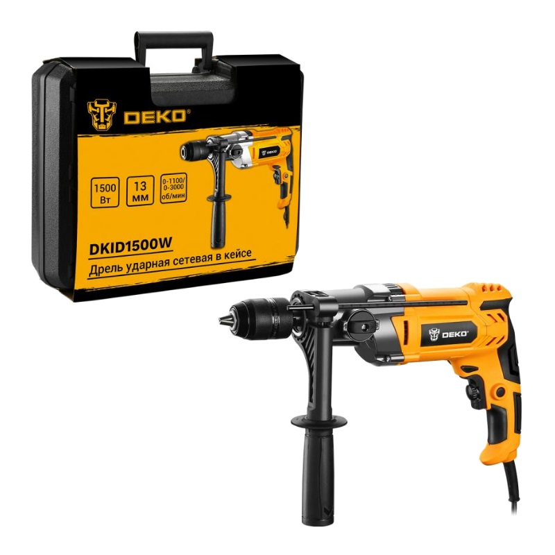 Дрель ударная сетевая Deko DKID1500W 063-4322 7217₽