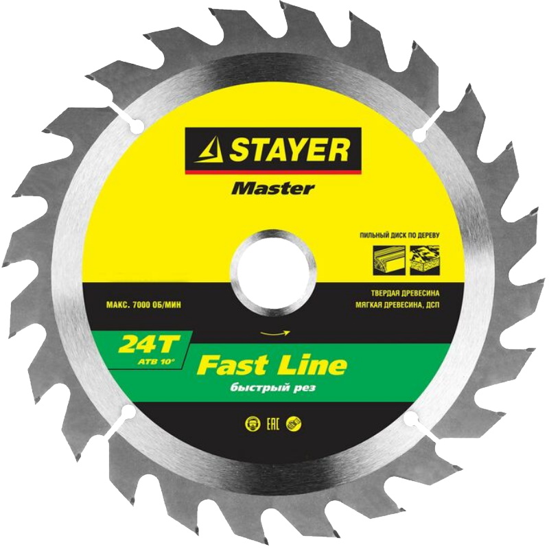 Диск пильный по дереву Stayer "Fast Cut" 3680-156-16, 156,5мм х 12,7мм х 16Т в Иваново