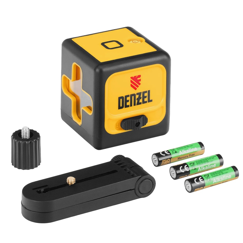 Лазерный уровень Denzel DQB 35016, 30 м, зеленый луч, батарейки, сумка в Туле