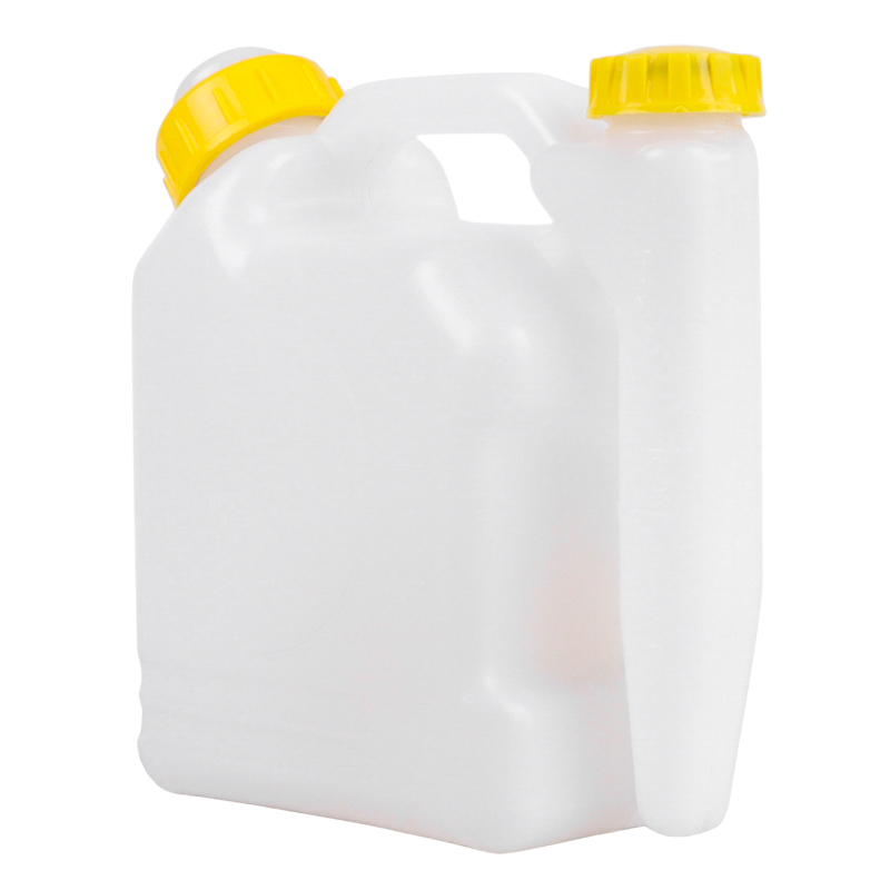 Емкость для приготовления топливной смеси Rezer 03.011.00083, 1л., отсек замера масла + отсек для смешивания с бензином