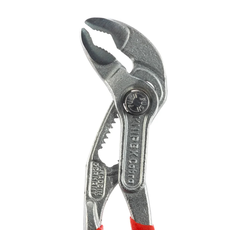 Клещи переставные Knipex COBRA KN-8703125 зев 25 мм, длина 125 мм, хром, обливные ручки в Переславле