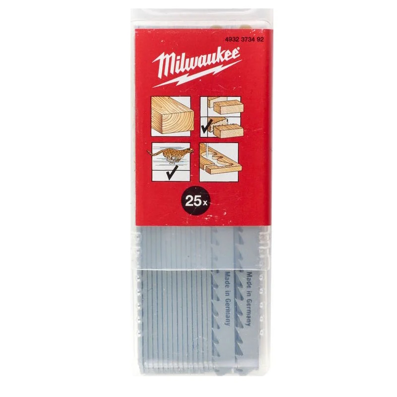 Полотна для лобзика Milwaukee 4932373492, T244D, 75мм, 25шт. в упаковке в Череповце