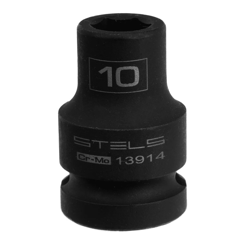 Головка ударная шестигранная Stels 13914, 10 мм, 1/2", CrMo в Вологде
