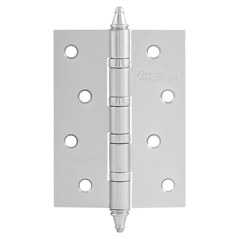 Петля дверная универсальная Нора-М 10074, 4"-4ВВ, 100*75*2,5, с колпачком, хром в Рыбинске