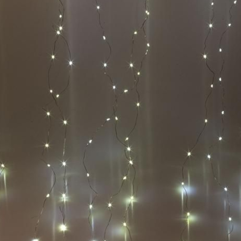 Гирлянда светодиодная Космос "Дождь" KOC_CUR-U103 1757842, 3х3м, 300LED, теплый белый, 8 режимов, питание от USB, 5В, пульт ДУ  в Туле