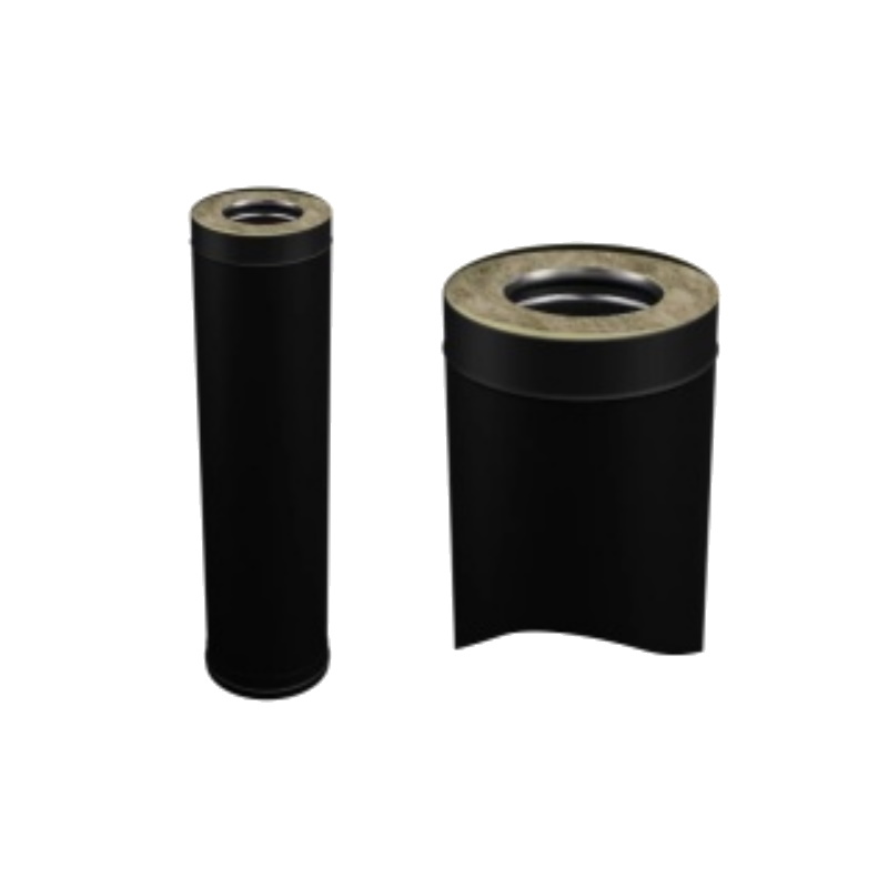 Сэндвич Ferrum УТ000030486, 0.5 м, 430/0.8+нерж/эмаль/600° ЧЁРНАЯ, ф115х200 в Туле