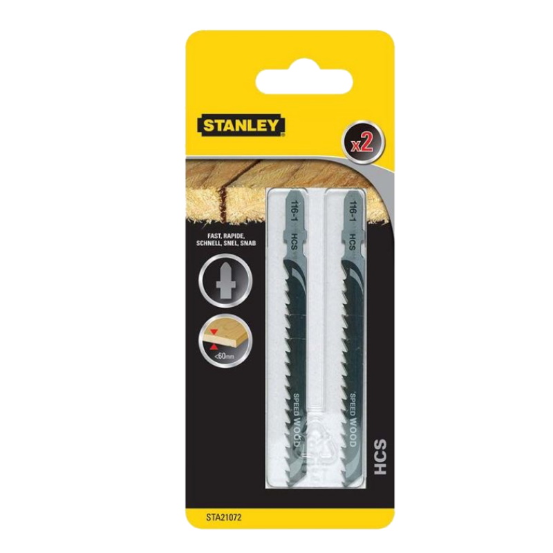 Полотна для лобзика по дереву Stanley T144D STA21072-XJ (HCS, грубый пил, 2 шт.) в Муроме