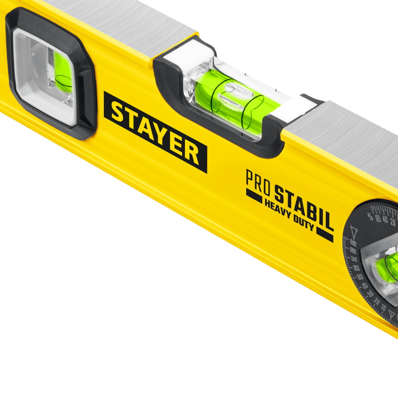 Уровень профессиональный Stayer "Profi" Prostabil 3471-040_z01, коробчатый, усиленный, 2 фрезерованные поверхности, 3 ампулы (1 поворотная), 40 см