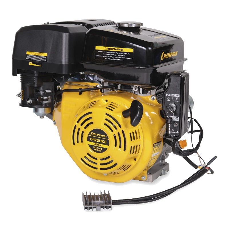 Двигатель Champion G420HKE 15 лс 11 кВт 420 см электростартер выход 12В80Вт 38998₽
