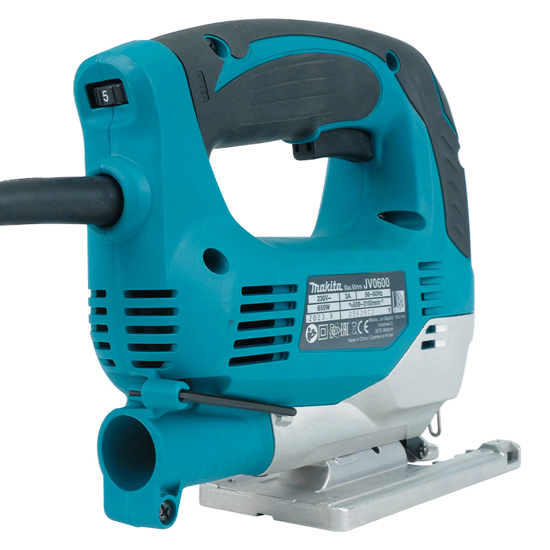 Электрический лобзик Makita JV0600K (650 Вт, маятниковый ход, подключение к пылесосу, быстрая замена оснастки) во Владимире