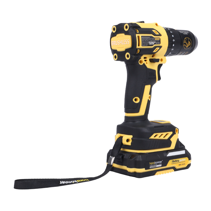 Дрель акк б/щ уд. Hanskonner HCD2065BLIC 18В, 1BatterySystem, 65Нм, (2х2.0Ач совместимы с Makita LXT) в Туле