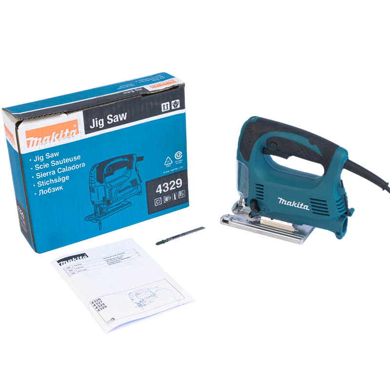 Сетевой лобзик Makita 4329 (450 Вт, мах толщина металла 6 мм, вес инструмента 1,9 кг, использование с пылесосом) в Рыбинске
