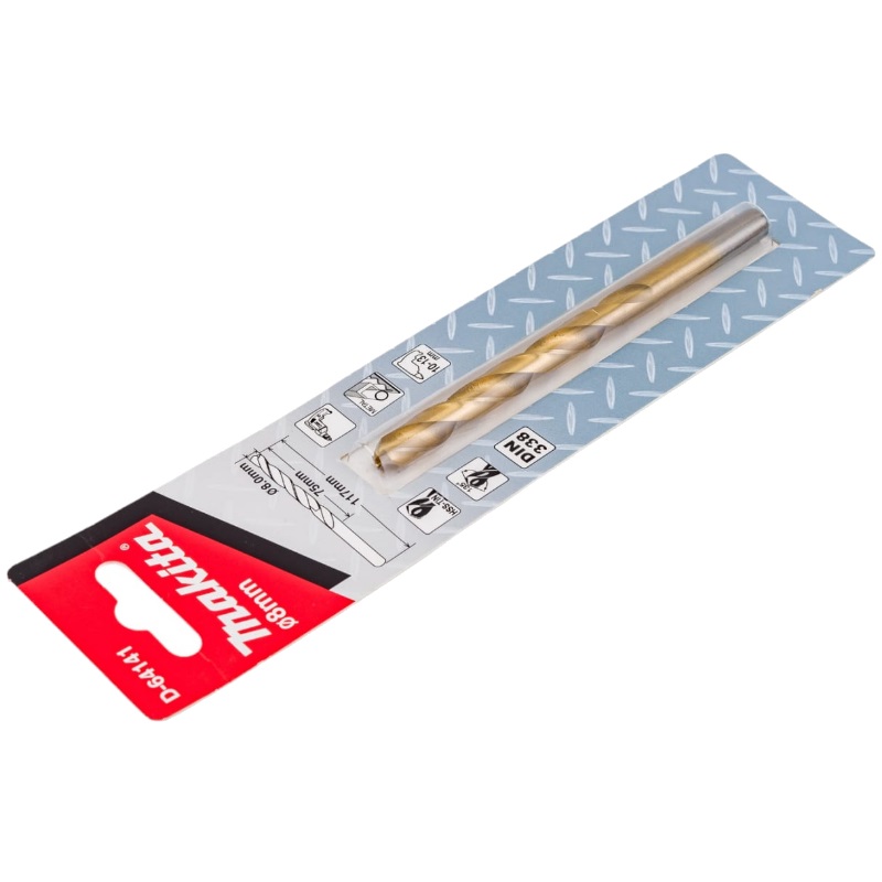 Сверло по металлу HSS-TiN Makita Economy D-64141, 8х75x117 мм, 1 шт.