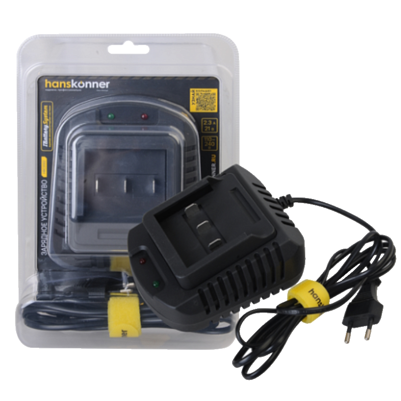 Зарядное устройство Hanskonner HBC2002, 18В, 1BatterySystem, 2.3A в Иваново