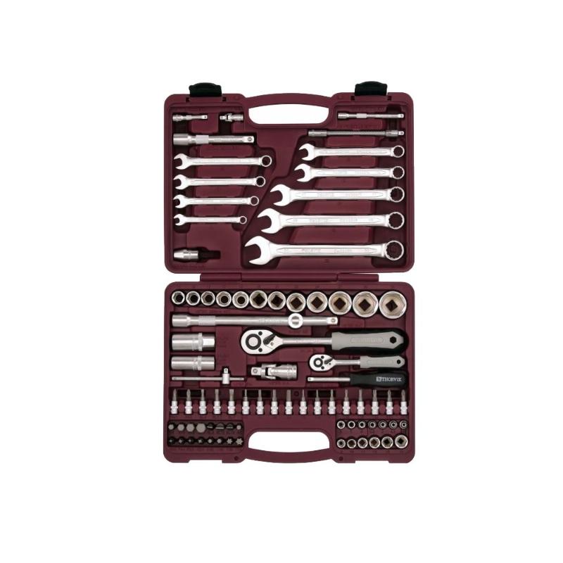 Набор инструментов универсальный Thorvik UTS0082, 1/4", 1/2"DR, 82 предмета в Костроме