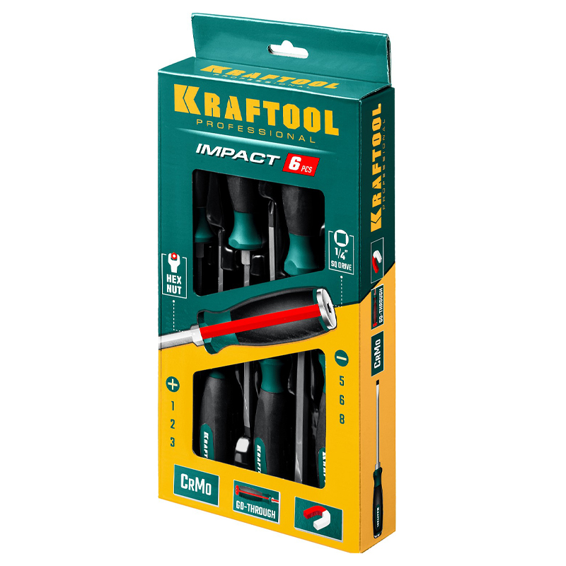 Набор ударных отверток Kraftool IMPACT, 25025 (6 шт)