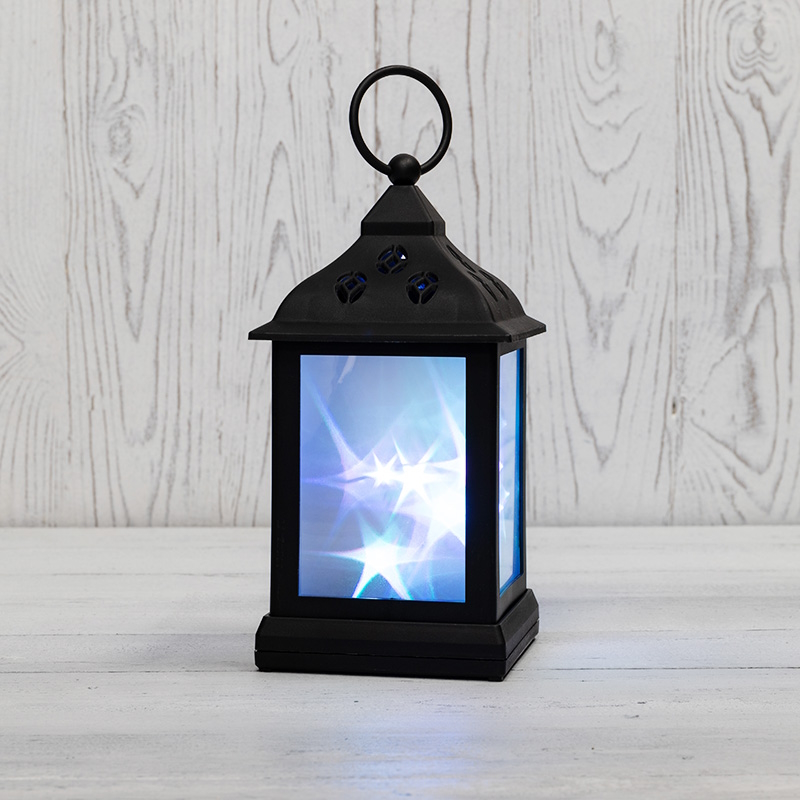 Фонарь Neon-Night 513-064, 11х11х22.5см RGB эффект мерцания корпус черный 1371854