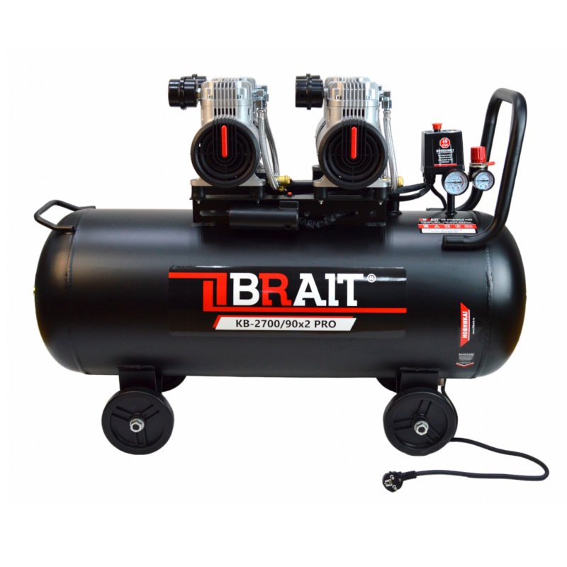 Компрессор воздушный Brait KB-2700/90X2 PRO 20.01.028.043 (90 л; 2,7 Kw; 8 bar) в Кинешме