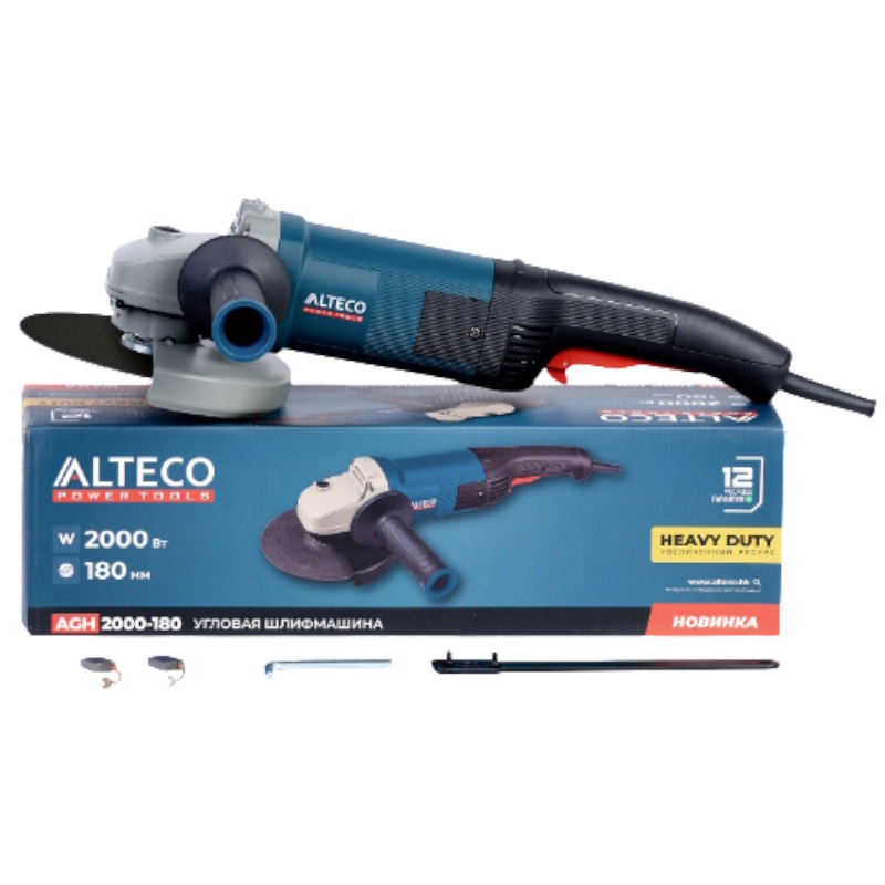 Угловая шлифмашина (болгарка) Alteco HEAVY DUTY AGH 2000-180 40943, 180 мм, 2000 Вт в Ярославле