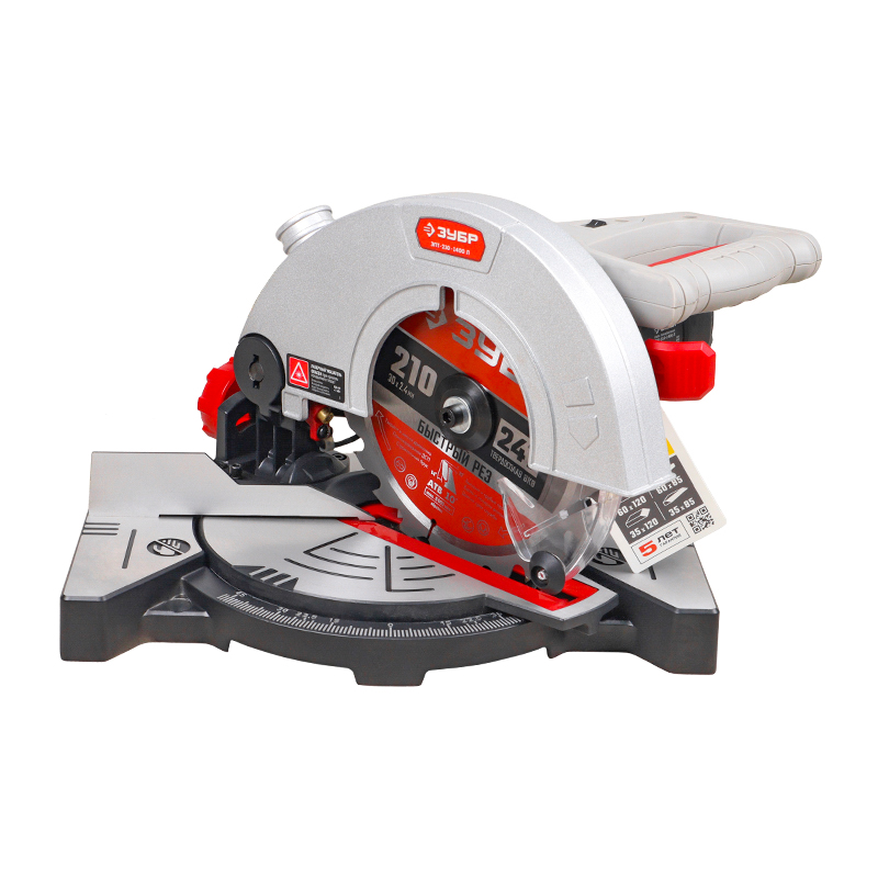 Торцовочная пила Зубр ЗПТ-210-1400 Л (электрическая, ширина пропила под углом 85-120 мм)