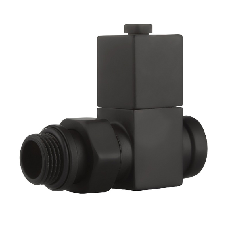 Набор дизайн-вентилей Royal Thermo CUBE НС-1422575, прямой, черный, 1/2" в Муроме
