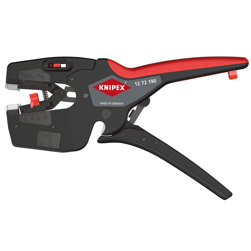 Стриппер автоматический Knipex NexStrip KN-1272190, 3-в-1, 0.03-10 мм² AWG 32-8, рез до 10 мм², обжим: квадрат, 0.25-4 мм², 2 х 2.5 мм², 190 мм в Угличе