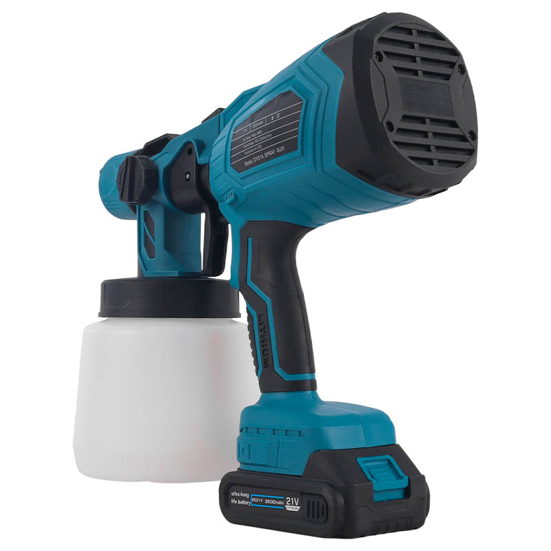 Аккумуляторный краскопульт Gruwatt DYS14, 21v, 2.6Ah аккум., З/У, максим. диаметр ствола-2.5мм, вязкость жидкости 70 дин.сек в Угличе