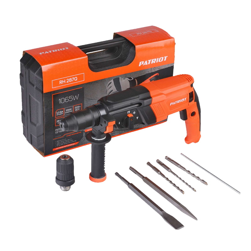 Перфоратор Patriot RH 287Q  в кейсе, с защитной муфтой в Угличе