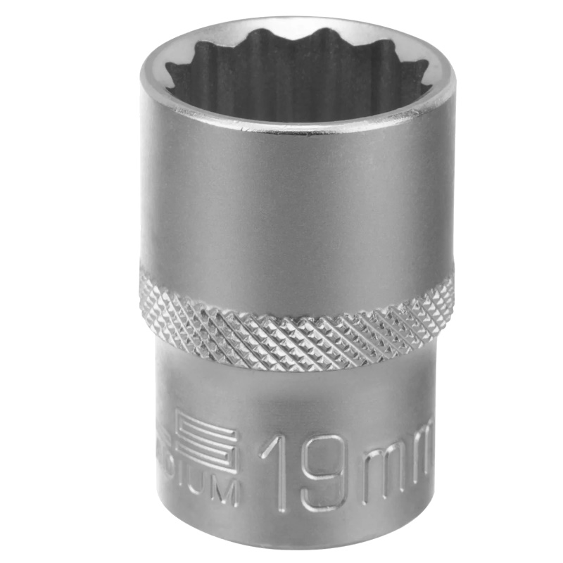Головка торцевая Stels 13665, 19 мм, 12-гранная, CrV, под квадрат 1/2", хромированная в Вологде
