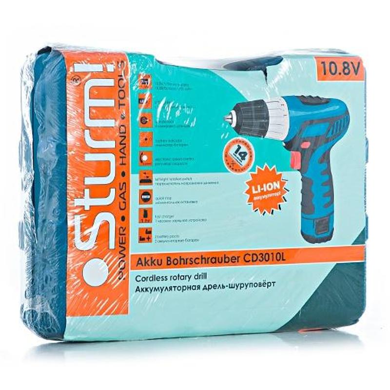 Аккумуляторная дрель-шуруповерт Sturm CD 3010L