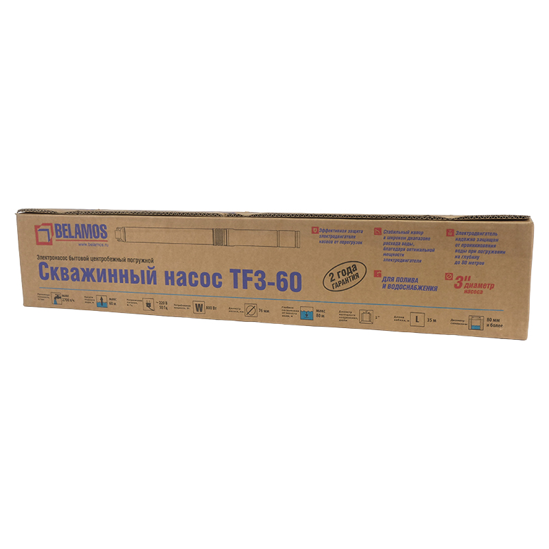 Скважинный насос для перекачивания воды Belamos TF3-60 (2.7 м3)