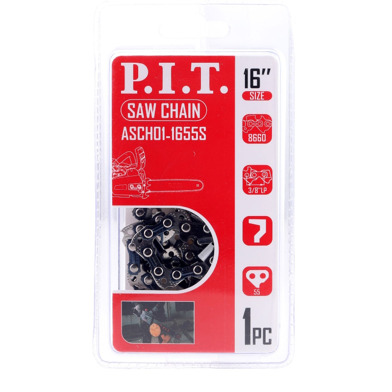Цепь пильная P.I.T. ASCH01-1655S, 55 звеньев, 3/8", 1,3мм, 16" в Ярославле