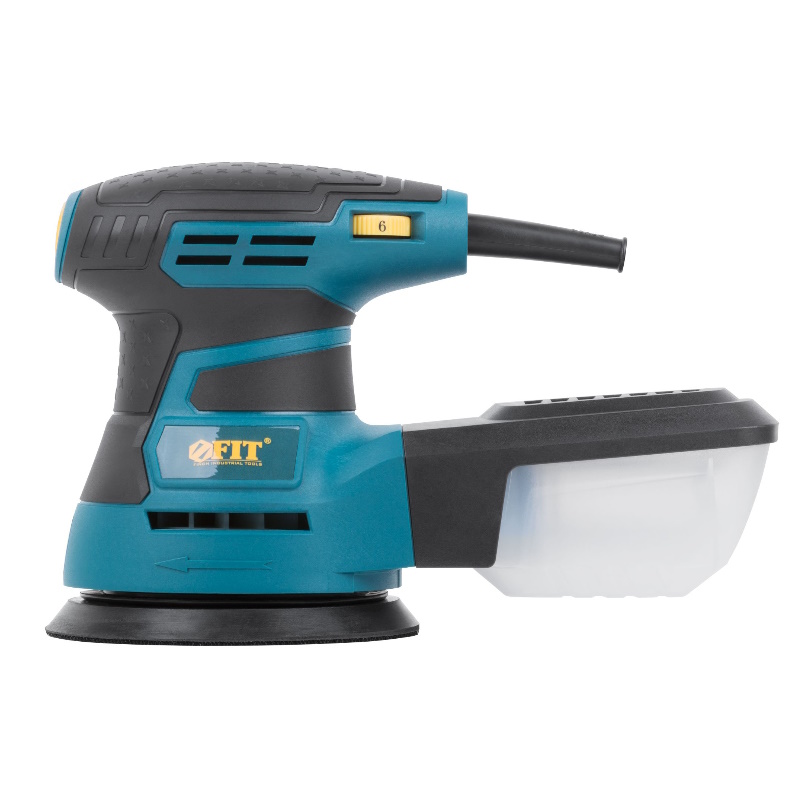 Шлифмашина эксцентриковая Fit 80582, 350 Вт, 3000-13000 об/мин, 125 мм, 1,5 кг, липучка, пластиковый контейнер в Туле