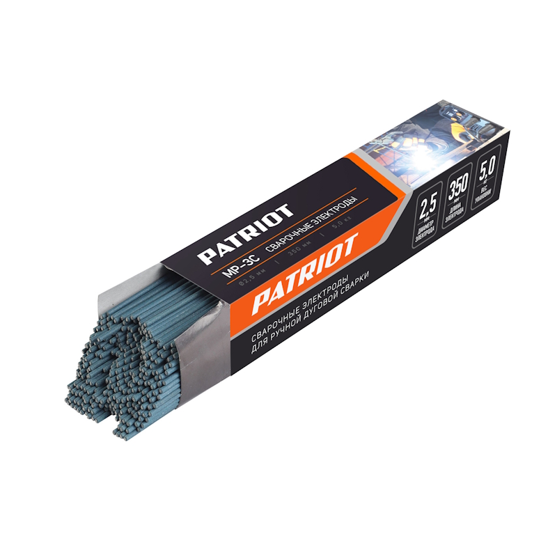 Электроды сварочные Patriot MP-3C 605012200 25x350мм 5кг 1862₽
