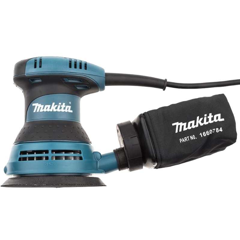 Эксцентриковая шлифмашина по дереву Makita BO5030 (электрическая, вес 1,3 кг, работа с пылесосом, диск 125 мм)