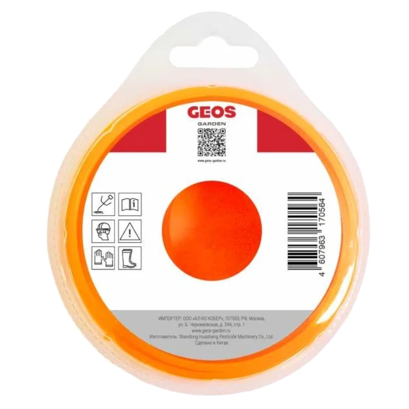 Леска Geos 213487, круглое сечение, 2,4ммх15м, в блистере