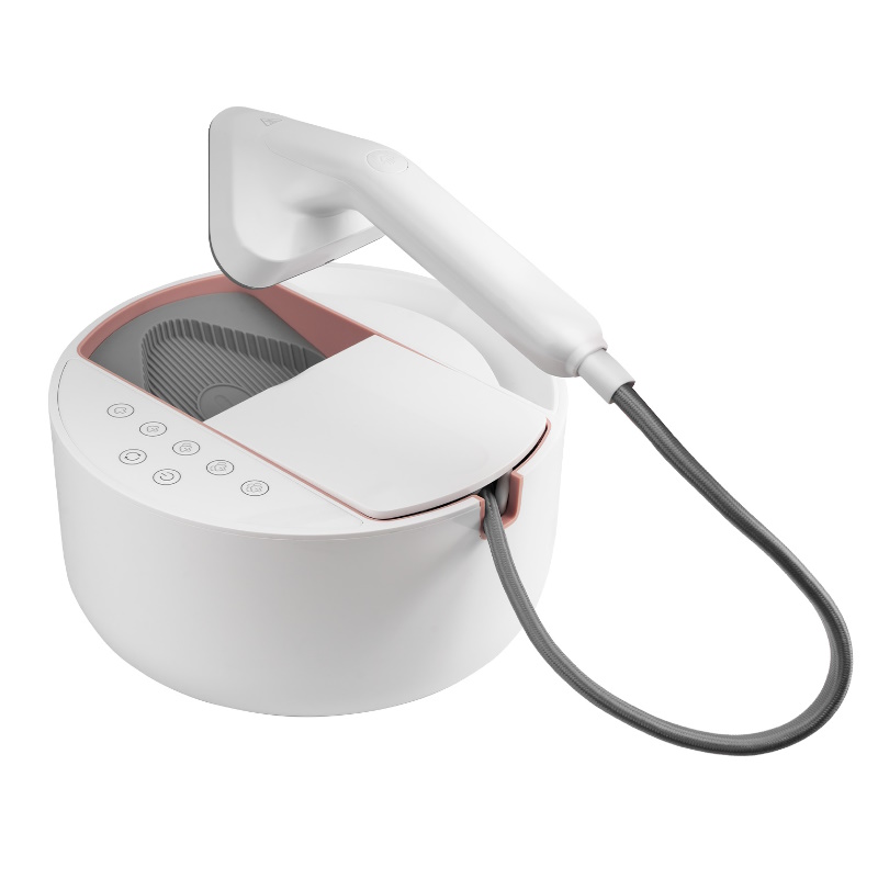 Отпариватель Galaxy Line GL 6287 4610092018690, пудровый, ручной, 2500 Вт, контейнер для воды 600 мл, 5 режимов, нагрев 80 с