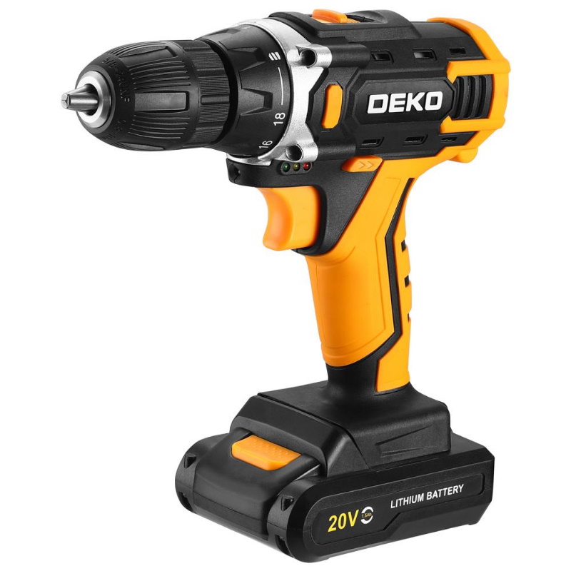 Аккумуляторная дрель-шуруповерт 20В Deko Banger 20V ONE + 083-1042, 1x1.5Ач