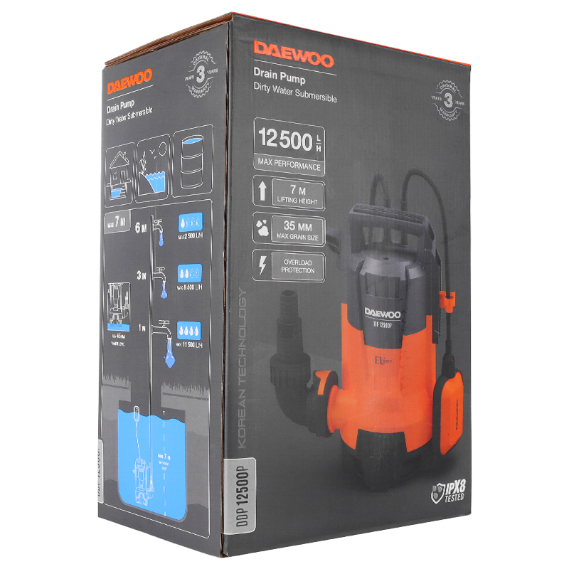 Насос дренажный Daewoo DDP 12500P, 650 Вт в Рыбинске