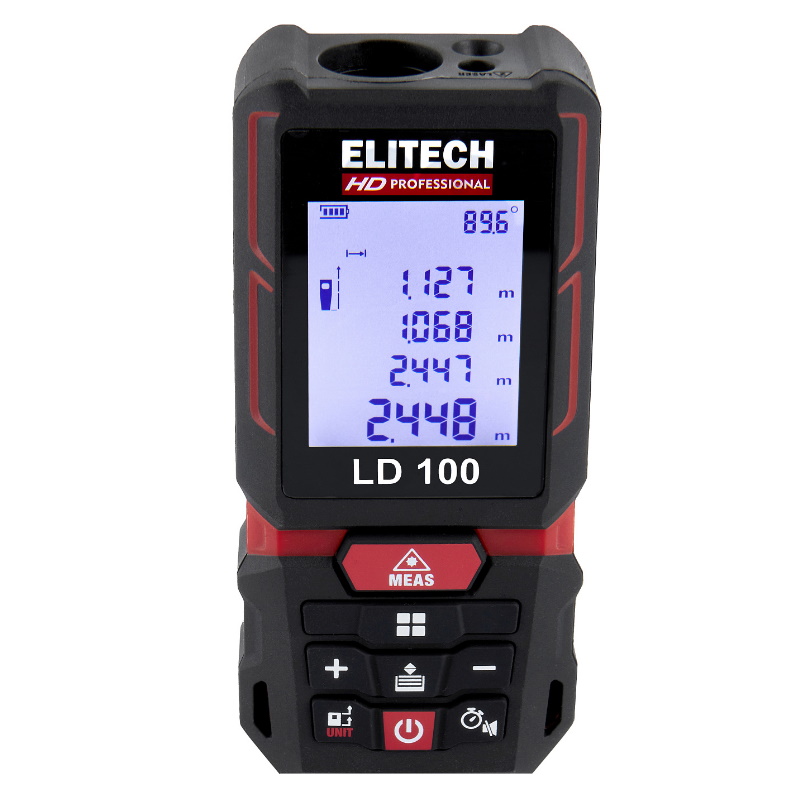 Лазерный дальномер Elitech HD LD 100 204771, 0.05–100 м, угломер, точность-2 мм/м в Угличе