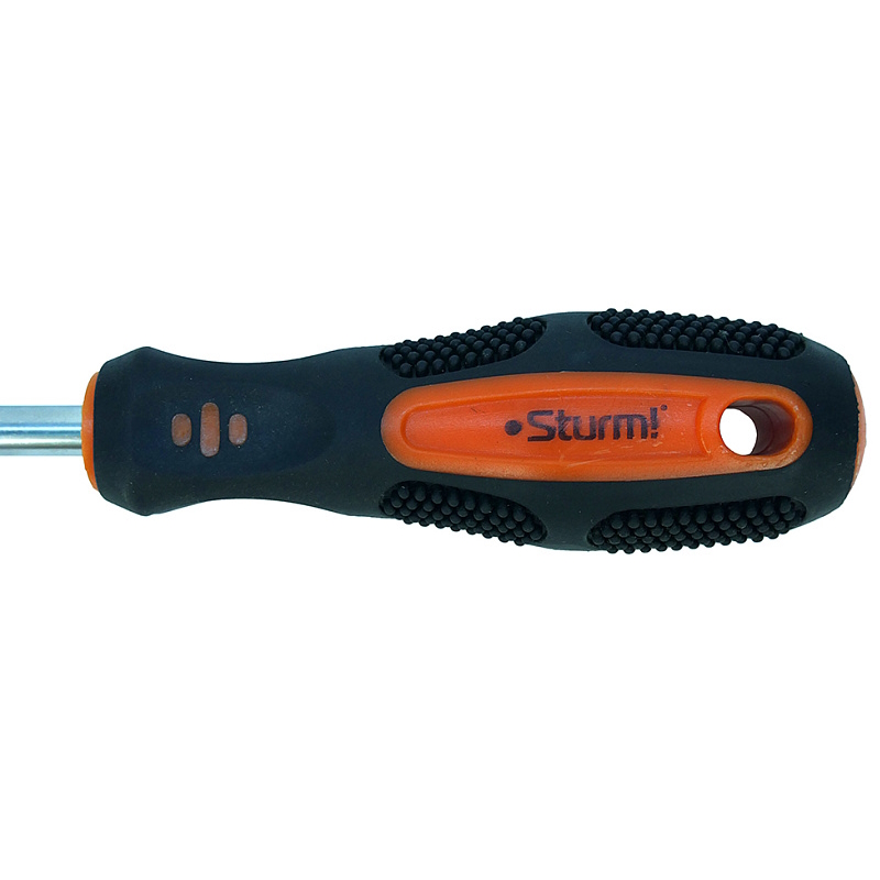 Отвертка Sturm 1040-03-SL8-200, плоский шлиц SL8х200мм, CrV, магнитный наконечник