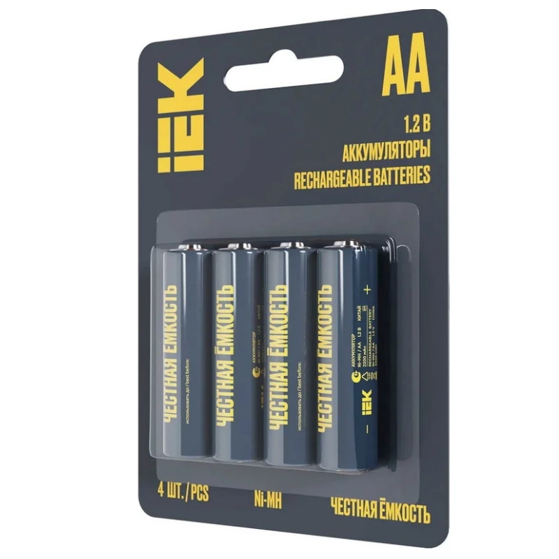Аккумулятор IEK GREEN AAK-NIMH-06-2700-L04, Ni-MH, AA 2700мАч, 4шт, блистер