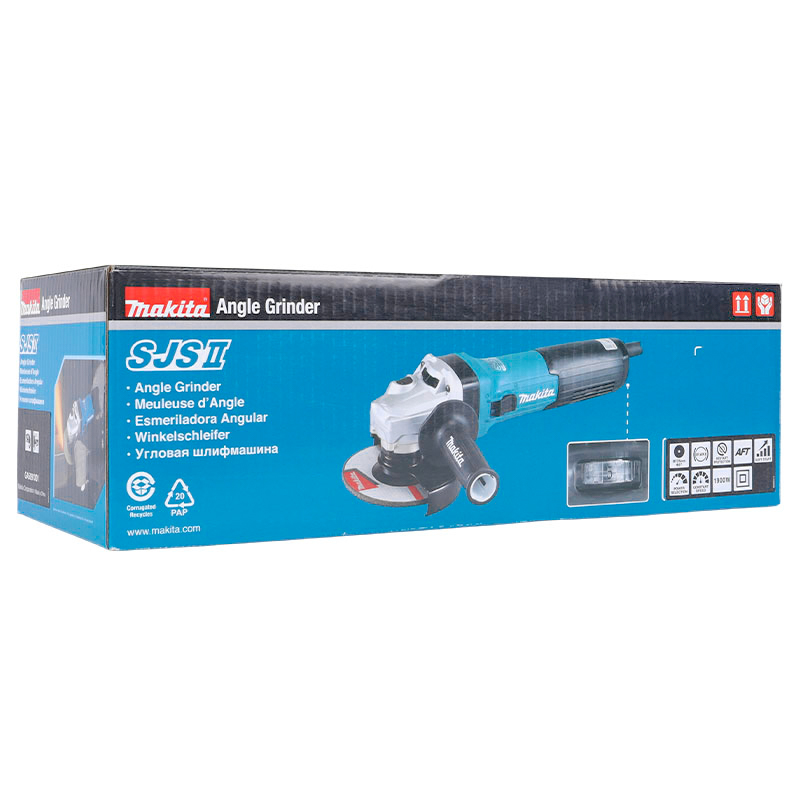 Шлифмашина угловая Makita GA5091X01 (1900 Вт, плавный пуск, регулировка и стабилизация оборотов)